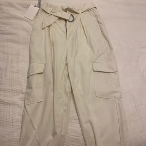 White cargo pants